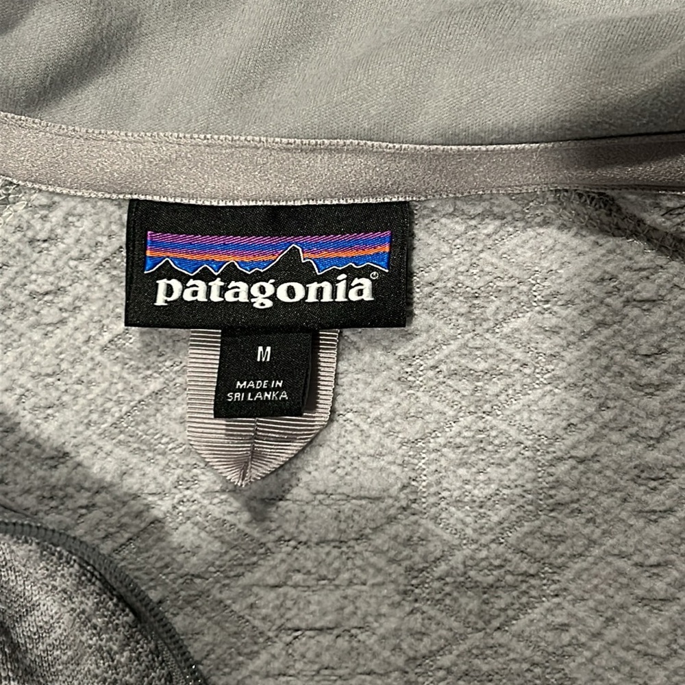 PATAGONIA Women's Better Sweater 1/4-Zip Fleece Frozen Jacquard Gray Size Medium - Picture 9 of 11